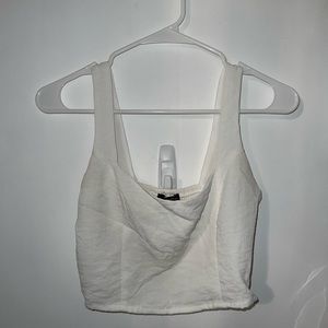 forever 21 off white crop tank top